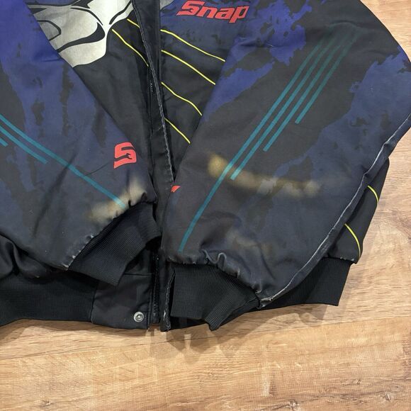 Vintage Snap-On Tools Jacket Racing Bomber Full Zip AOP Mens XL Varsity Nascar - Picture 5 of 7